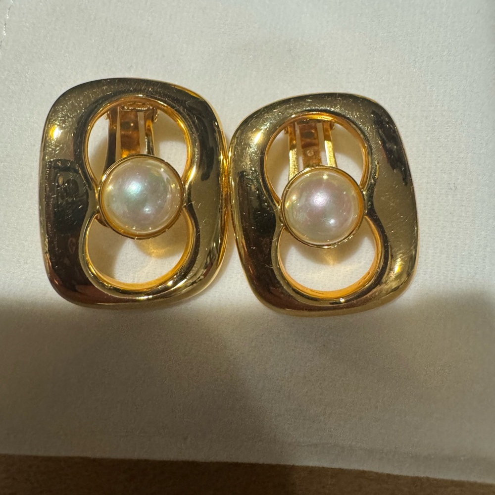 Gucci- RARE Vintage 1992 earrings - gold - Picture 2 of 9